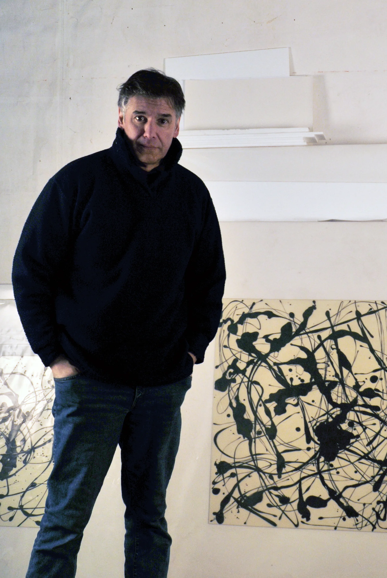 Fernando Baccalà nel suo atelier