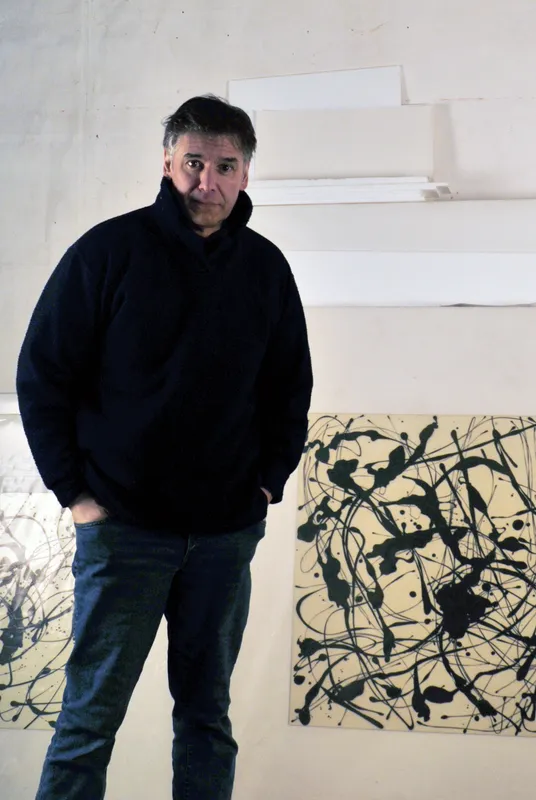Fernando Baccalà nel suo atelier